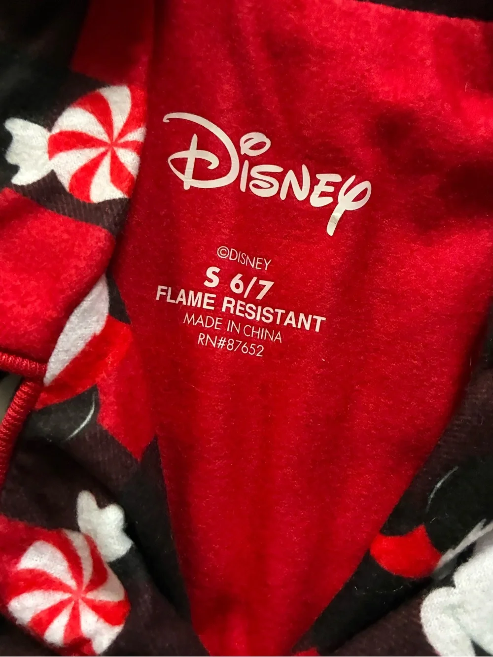 Disney Mickey Mouse Christmas Pajamas Size 6/7 Buffalo Plaid Holiday